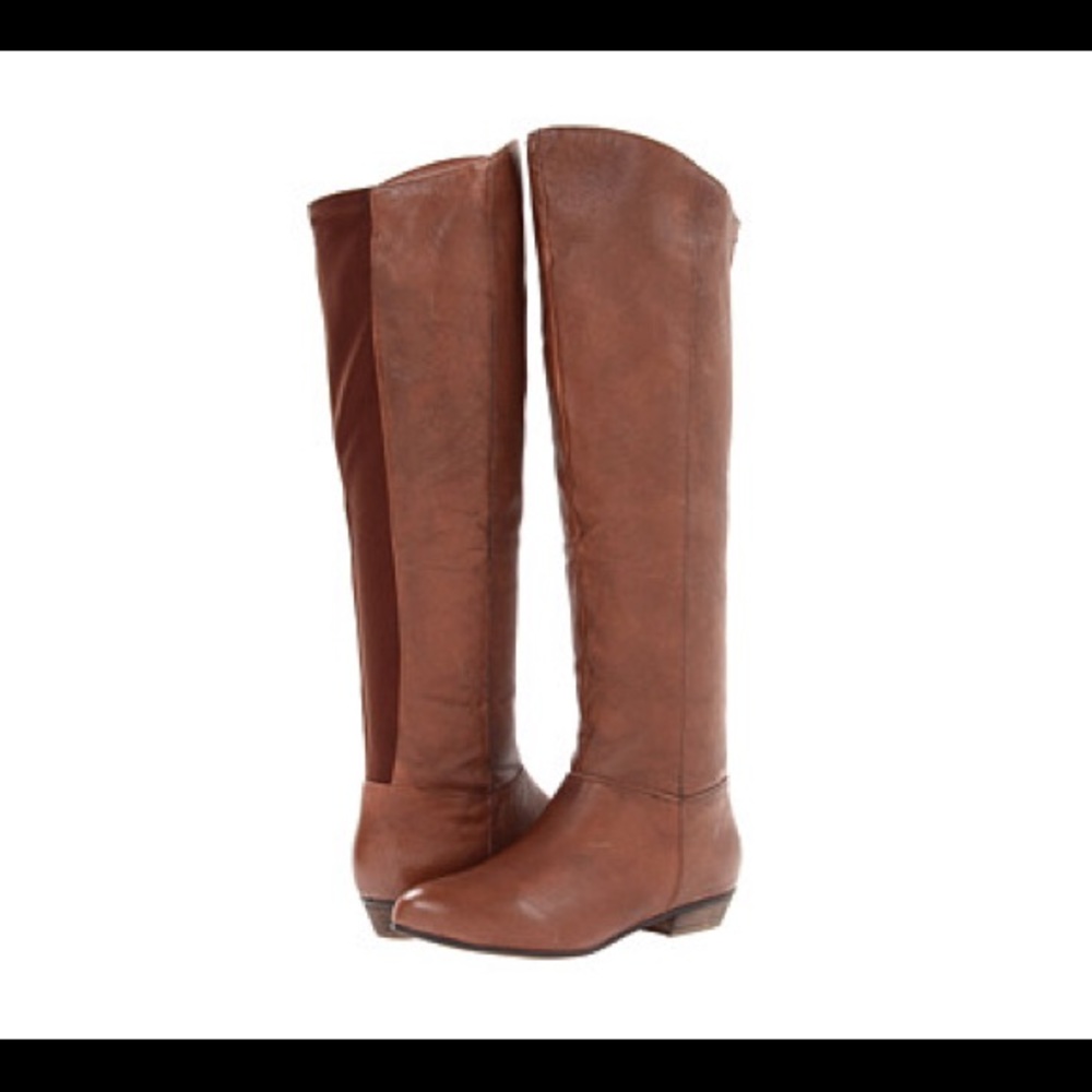 Brown leather Steve Madden knee high boots